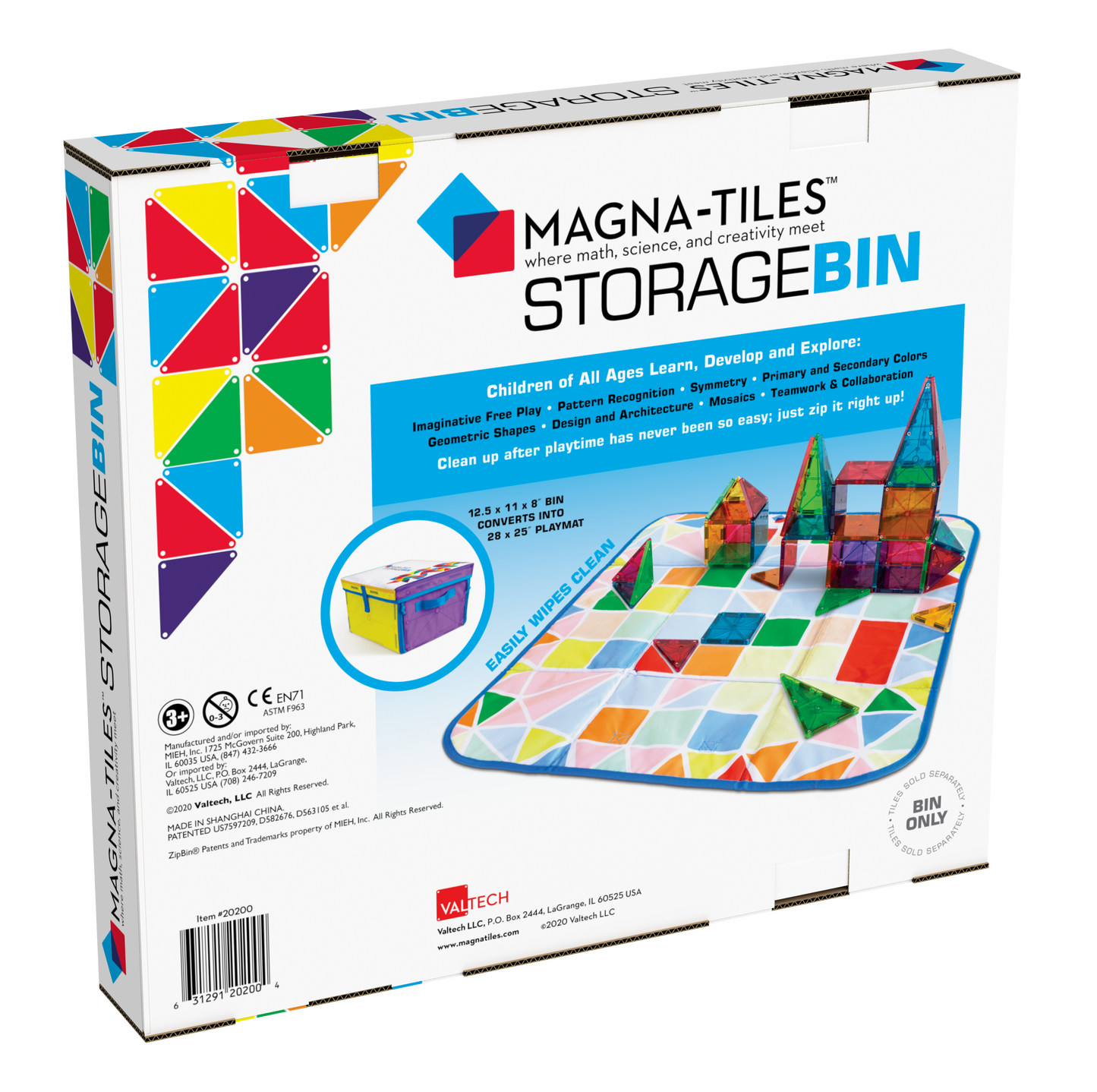 Magna-Tiles - Storage Bin & Play Mat (Not available for toy library)