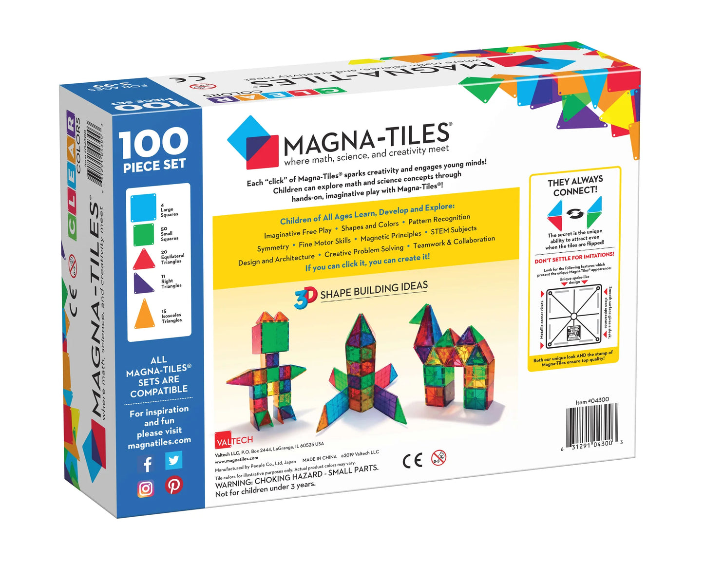 Magna-Tiles - Classic 100-Piece Set (5 Credits 5個玩具代金)
