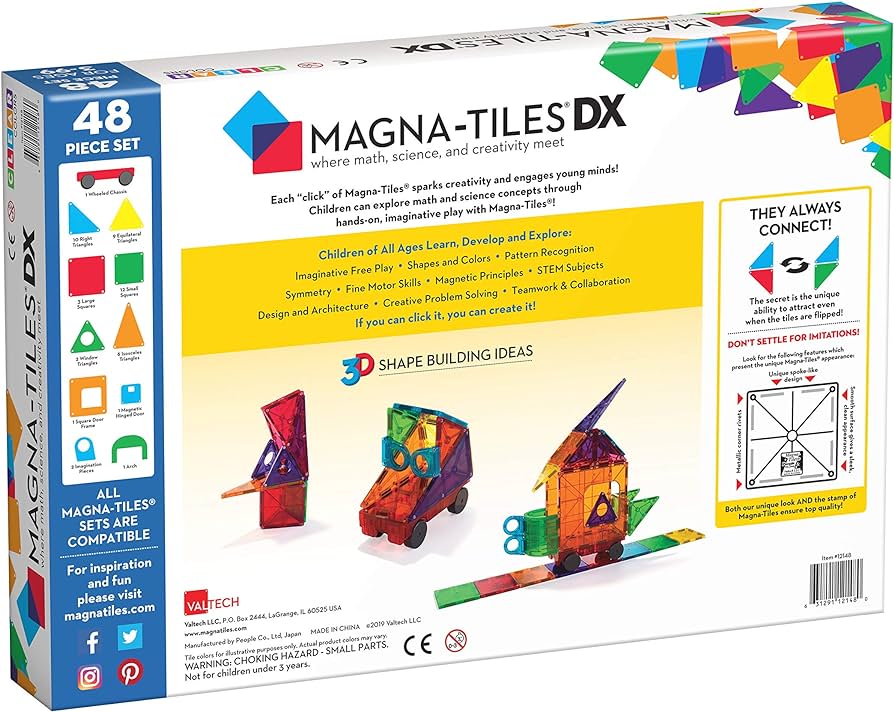 Magna-Tiles - Deluxe 48-Piece Set (Not available for Toy Library)
