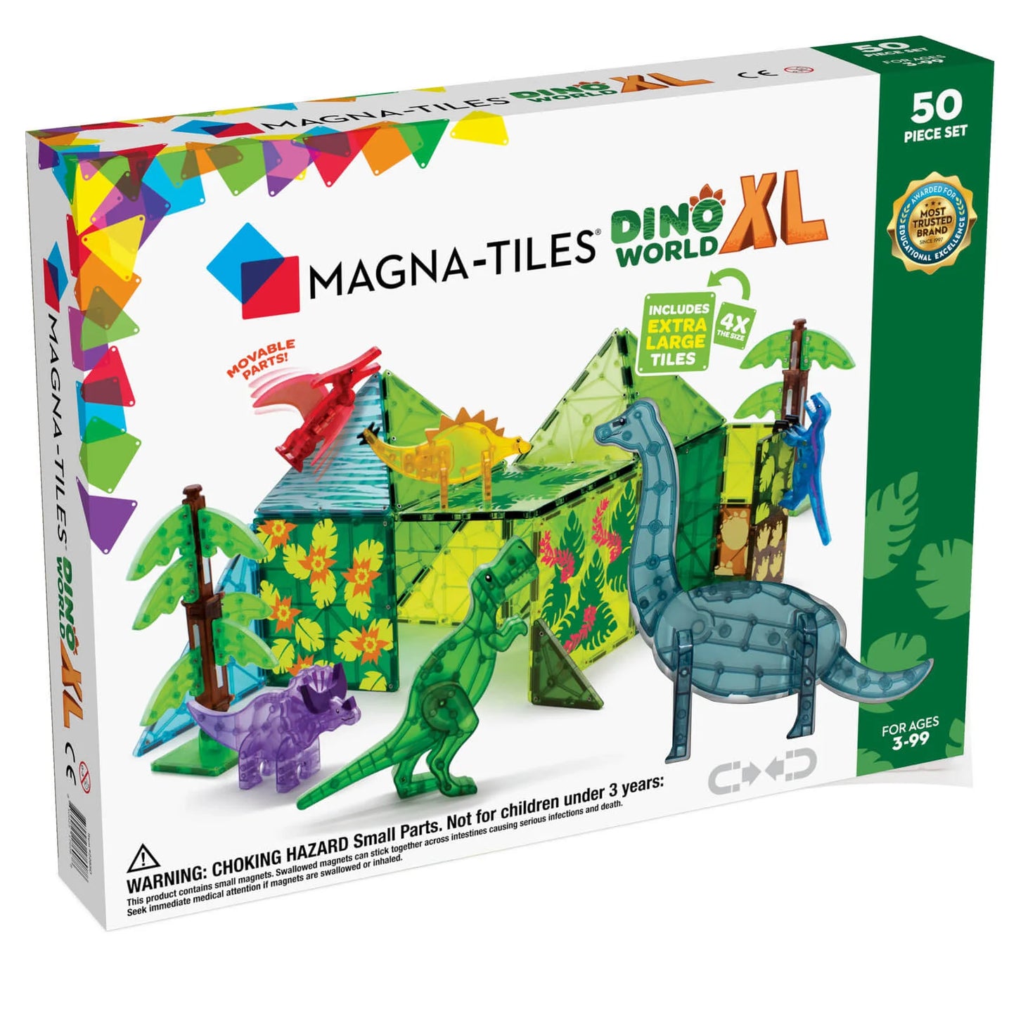 Magna-Tiles - Dino World XL 50-Piece Set (Pre-order only 接受預定)