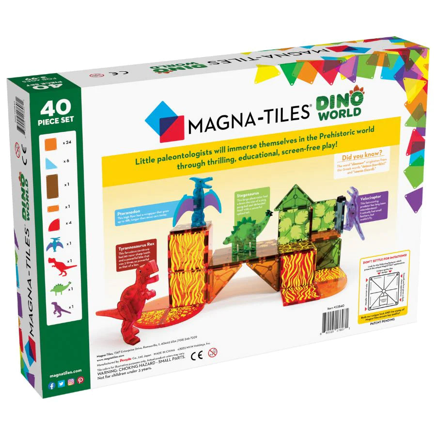 Magna-Tiles - Dino World 40-Piece Set (4 Credits 4個玩具代金)(Pre Order only 接受預定)