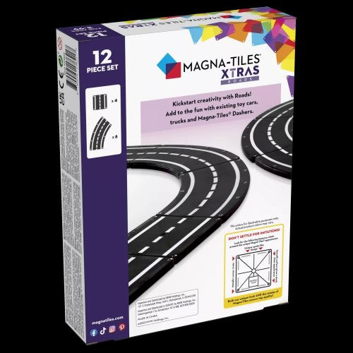 Magna-Tiles - XTRAS: Roads 12-Piece Set (Not available for toy library)