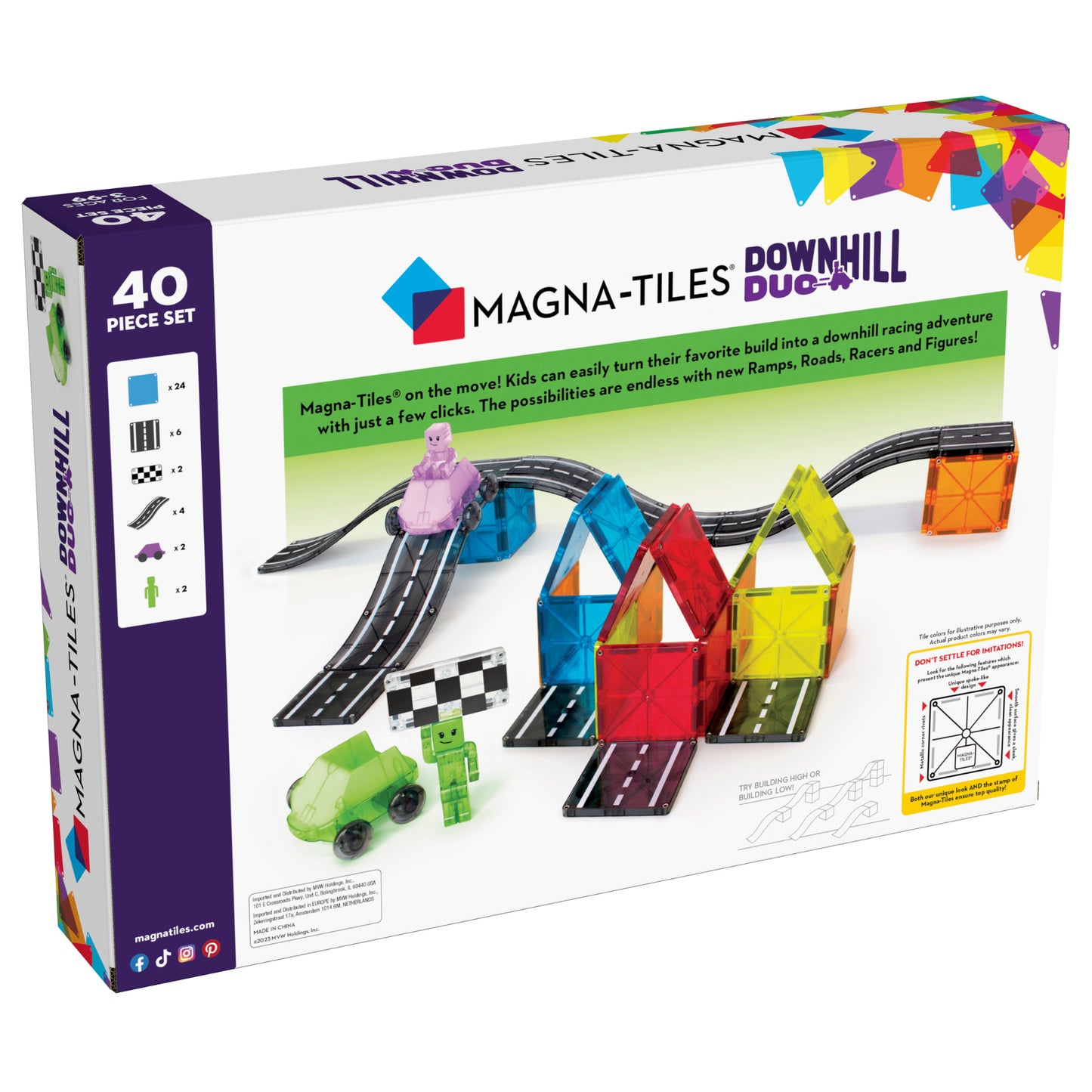 Magna-Tiles - Downhill Duo 40-Piece Set (4 Credits 4個玩具代金)