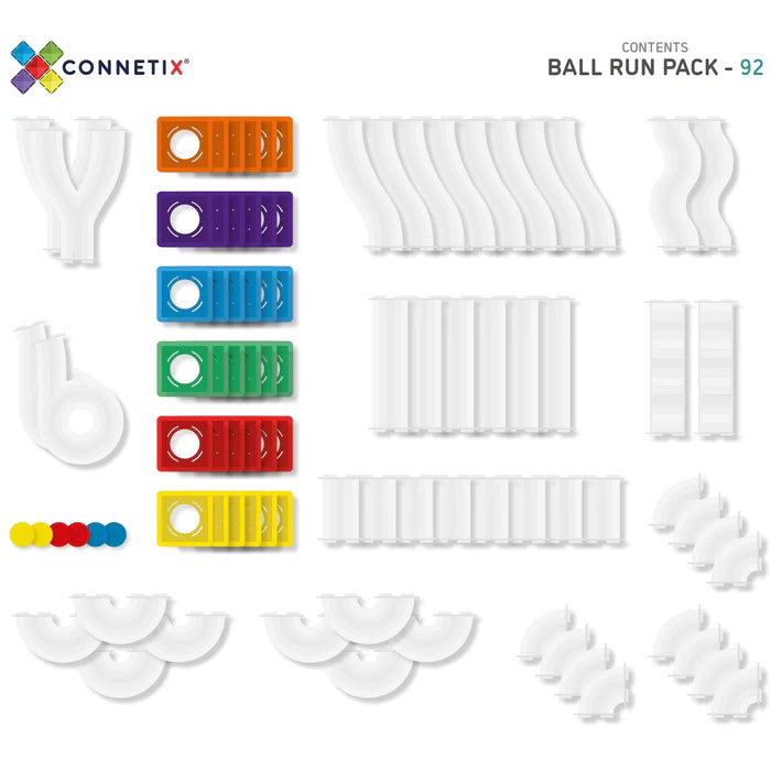 Connetix - 92 pcs ball run pack (Not available for toy library)