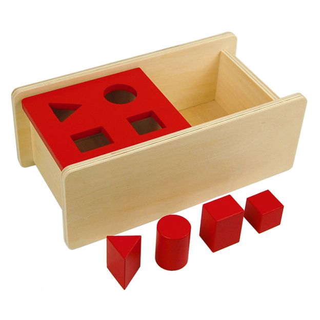 Montessori - Imbucare box with flip lid-shape (2 credits)