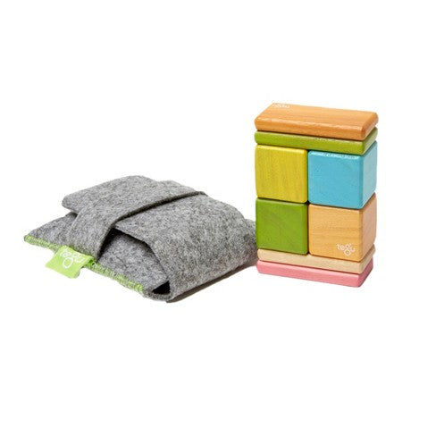 Tegu - Original Pocket Pouch Magnetic Wooden Blocks 8 pieces (2 Credits)