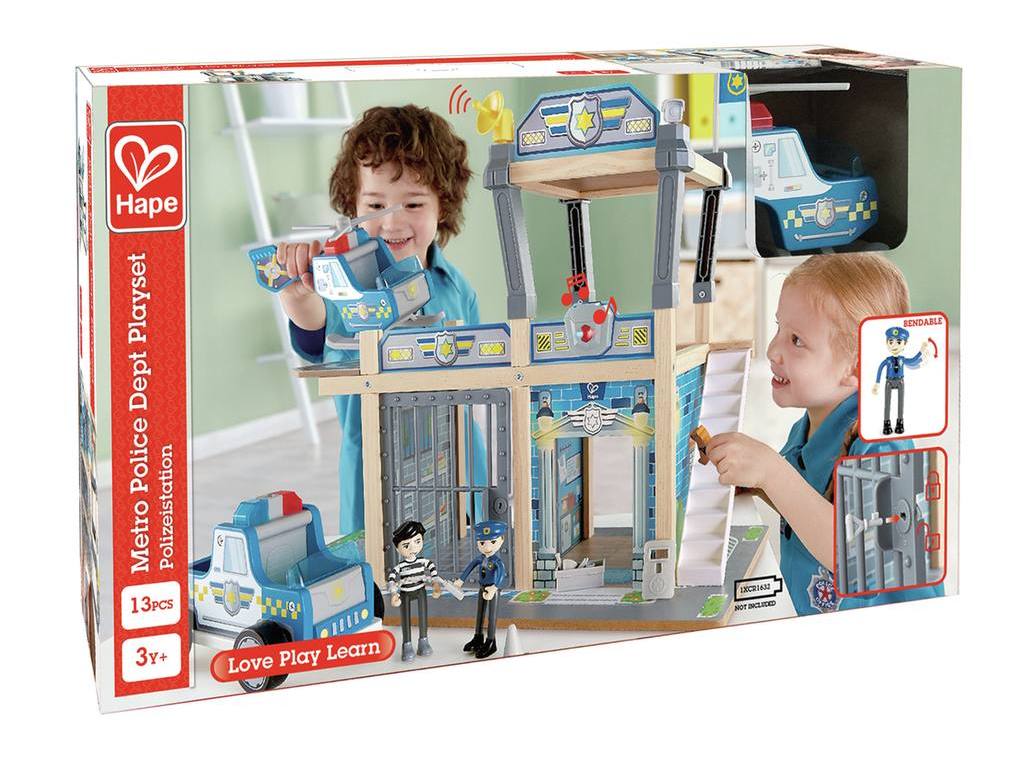Hape - Metro Police Dept Playset (4 credits 4個玩具代金)(Toy Library Only)
