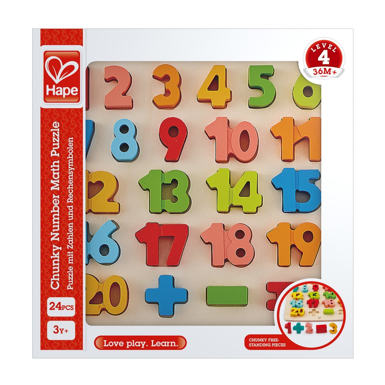 Hape - CHUNKY NUMBER MATH PUZZLE (2 Credits 2個玩具代金) (Toy Library Only)