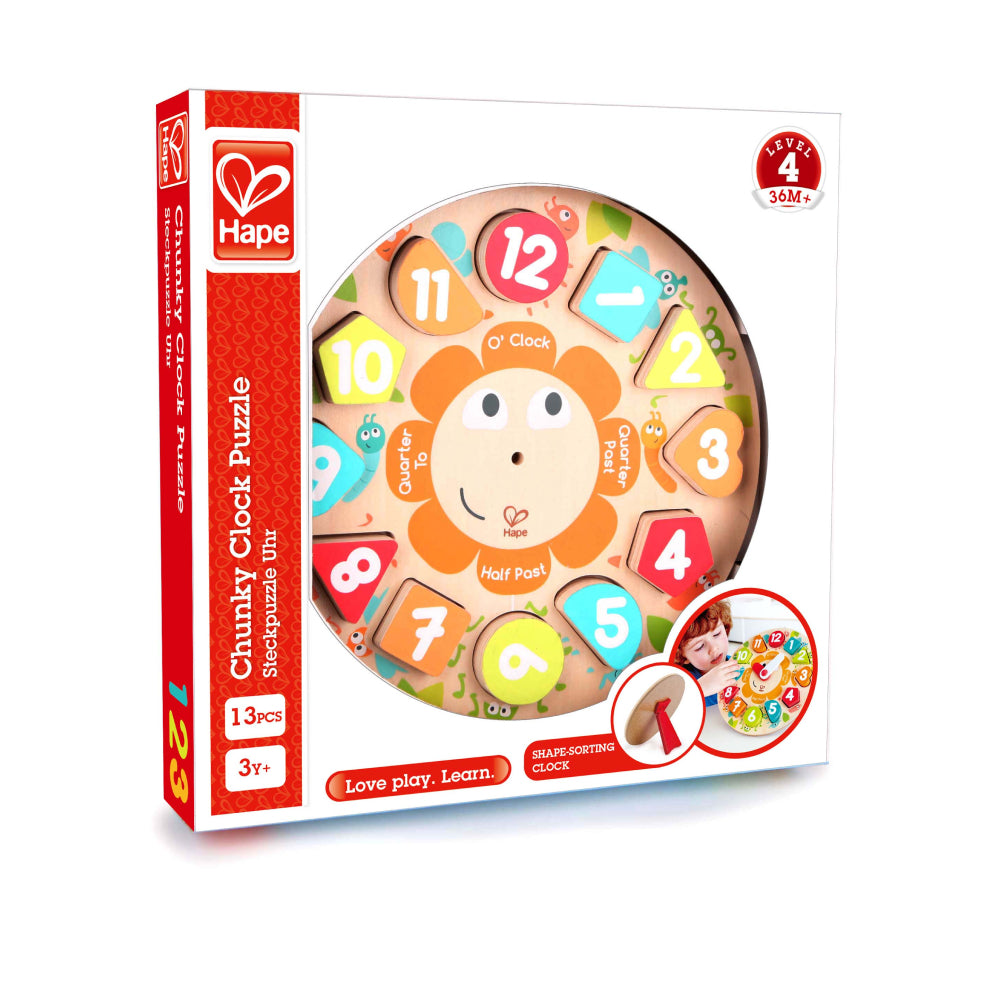Hape - CHUNKY CLOCK PUZZLE (2 Credits 2個玩具代金)