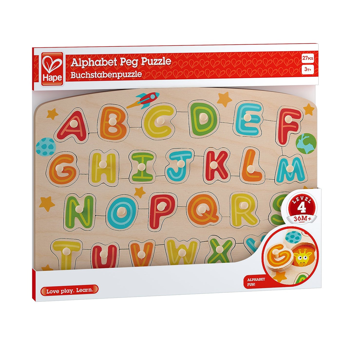 Hape - ALPHABET PEG PUZZLE (2 Credits 2個玩具代金)