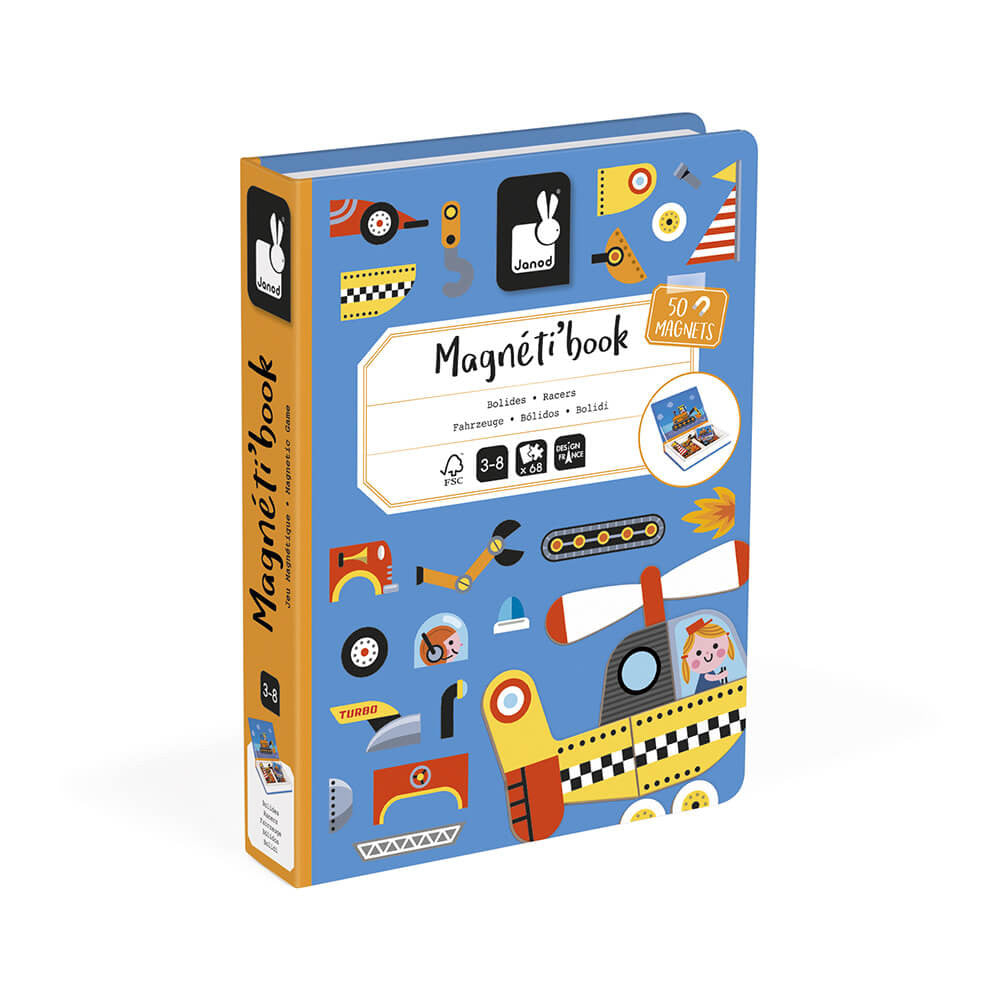Janod - RACERS MAGNETI'BOOK (2 Credits 2個玩具代金)