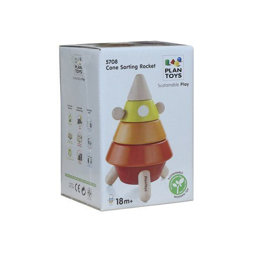 PlanToys - CONE SORTING ROCKET (2 credits 2個玩具代金)(Toy Library Only)