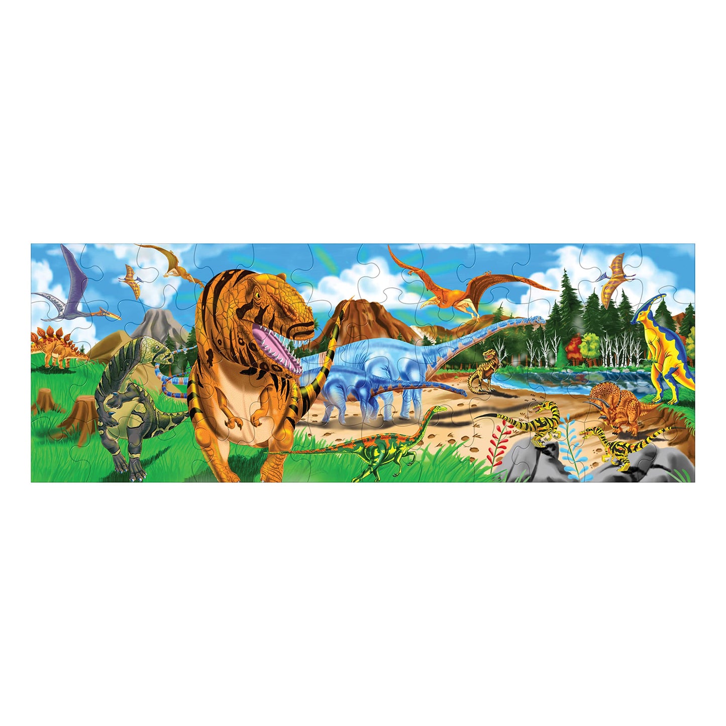 Melissa and Doug - Dinosaurs Floor Puzzle 48 Pieces (2 Credits 2個玩具代金)(Toy Library Only)