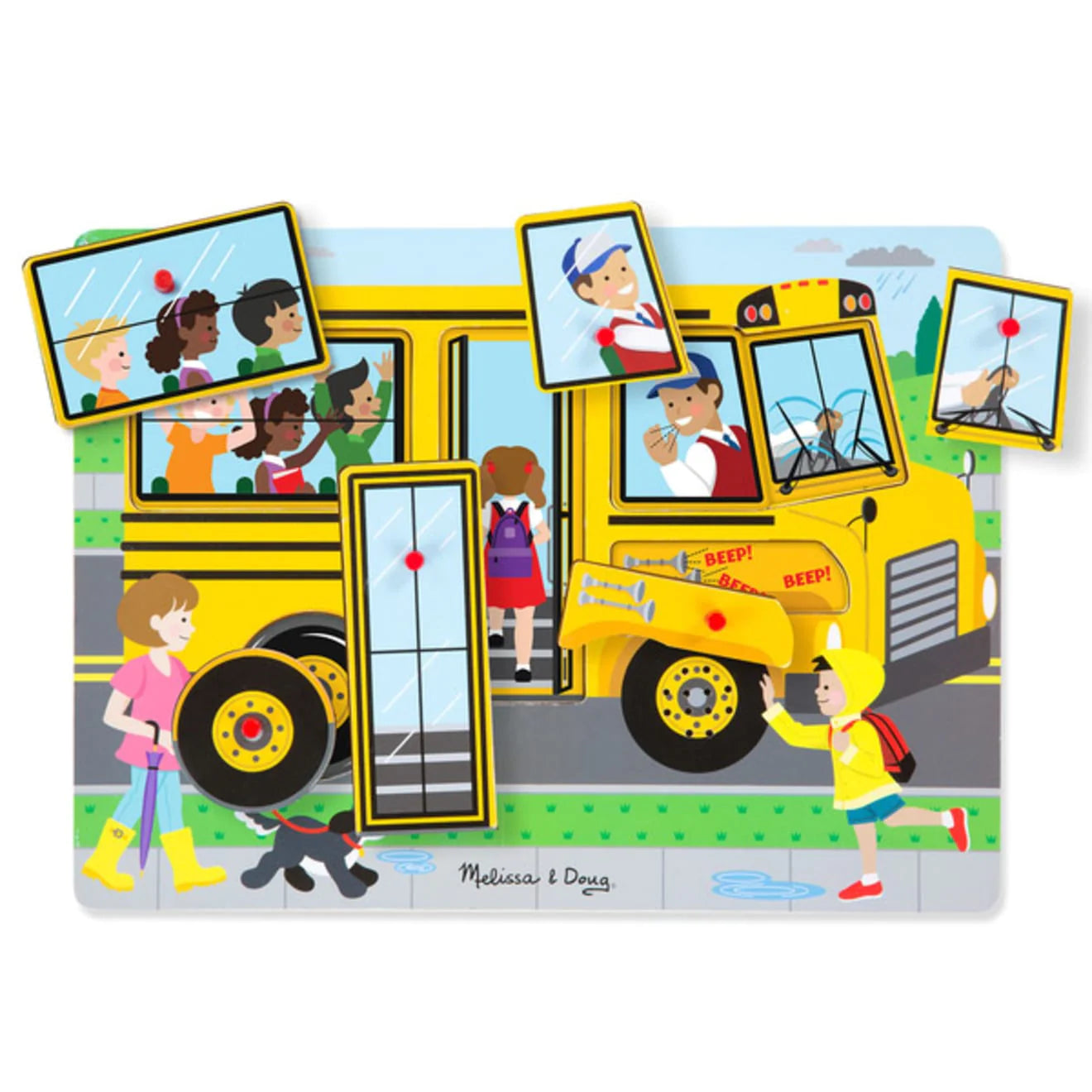 Melissa & Doug - The Wheels on the Bus Sound Puzzle (2 credits 2個玩具代金)(Toy Library Only)