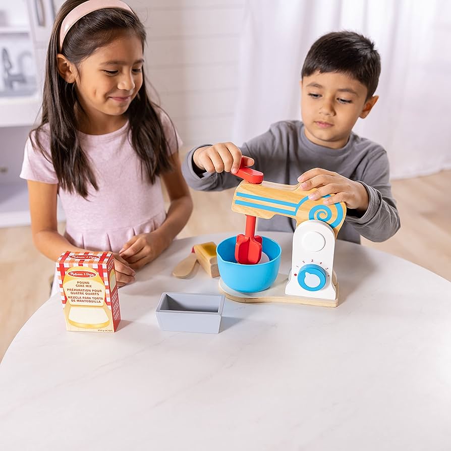 Melissa and Doug - Wooden Make-a-Cake Mixer Set (2 Credits 2個玩具代金)