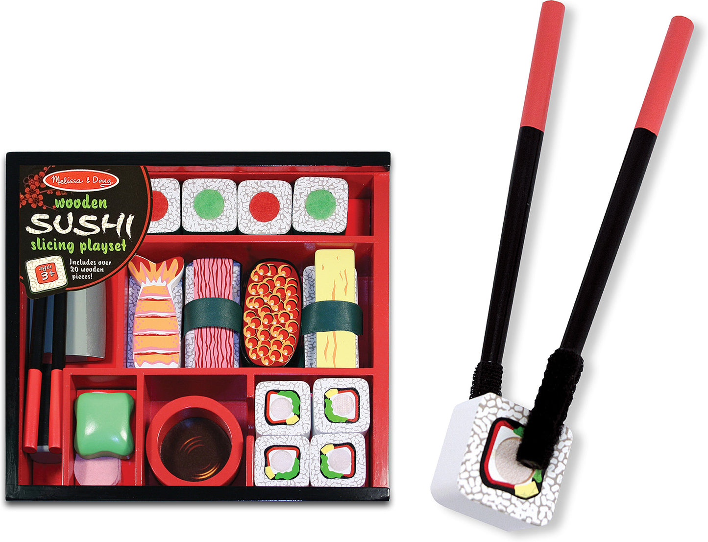 Melissa and Doug - Wooden Sushi slicing playset (2credits)