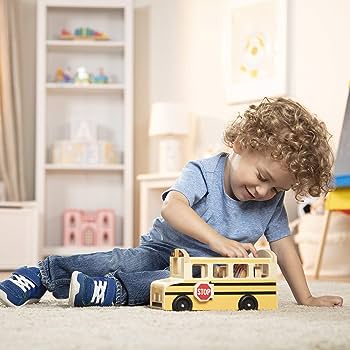 Melissa and Doug - Wooden Classic School Bus (2 Credits)