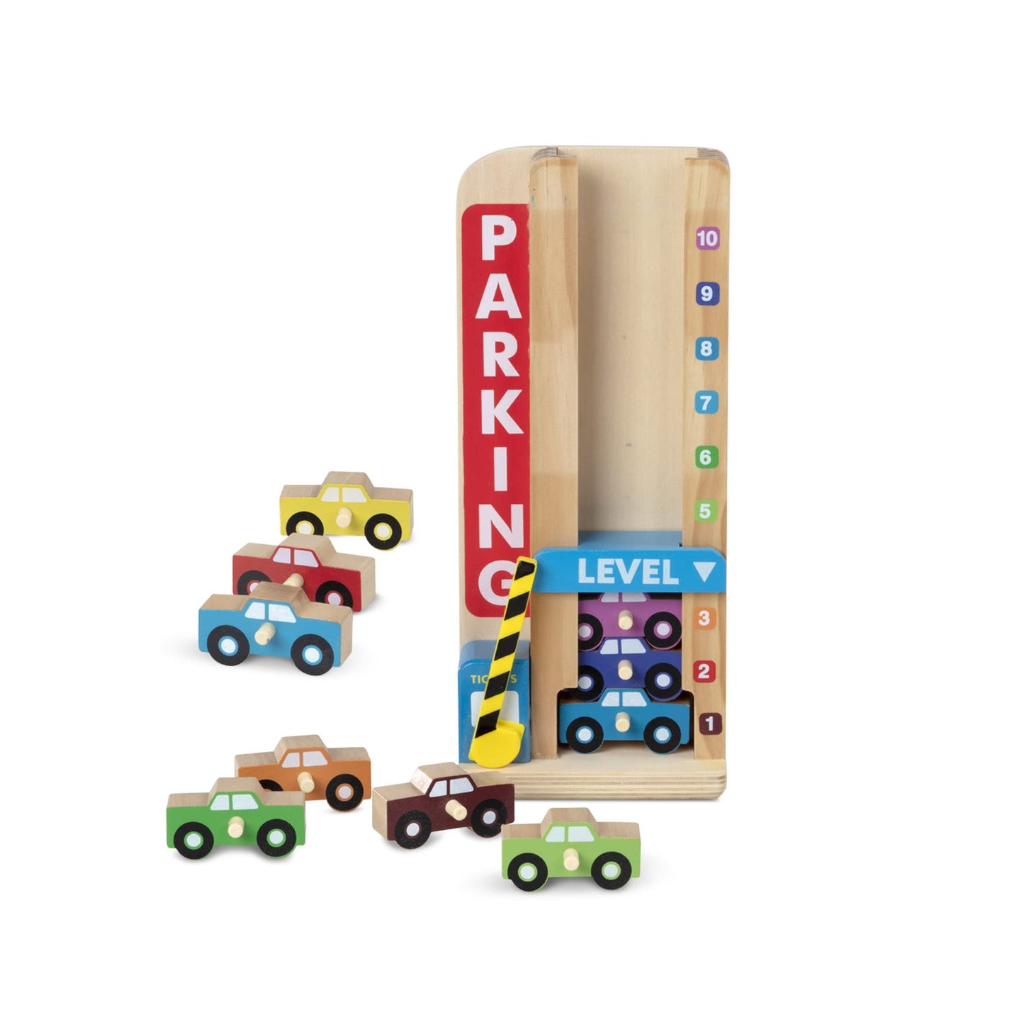 Melissa & Doug - Wooden Stack & Count Parking Garage (2 credits 2個玩具代金)