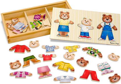Melissa and Doug - Wooden Bear Family Dress-Up Puzzle (2 Credits 2個玩具代金)