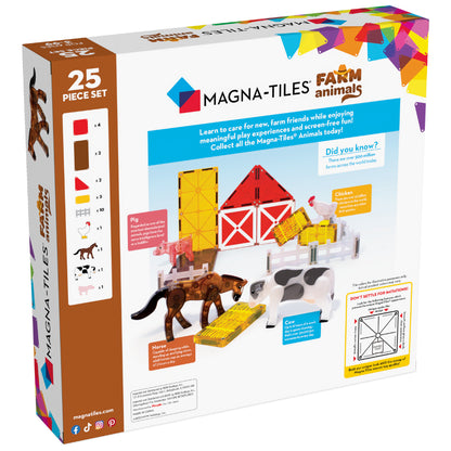 Magna-Tiles -  Farm Animals 25-Piece Set (Not Available for toy library)