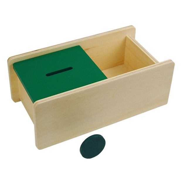 Montessori - Imbucare box with flip lid - slot ( 2 credits)