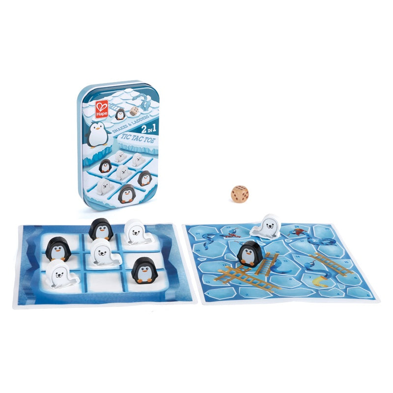 Hape -2 in 1-Tic Tac Toe/ Snakes & Ladders (Not available for toy library)