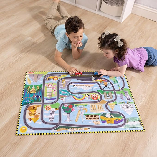Melissa & Doug-Race Around the World Tracks Floor Puzzle(3 credits 3個玩具代金)