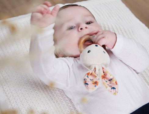Kaloo - BUNNY RATTLE POPPY (Not available for toy library)