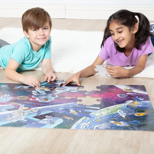 Melissa and Doug - 外太空夜光地板拼圖 – 48 片 (not available for Toy library)