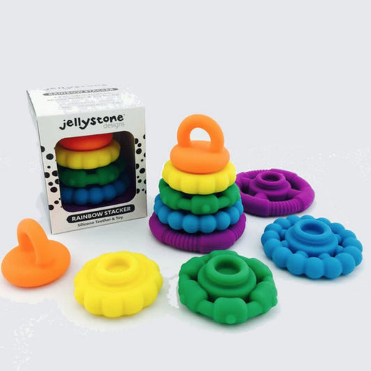 Jellystone- Designs Rainbow Teething Stacker (Not Available for toy library)的副本