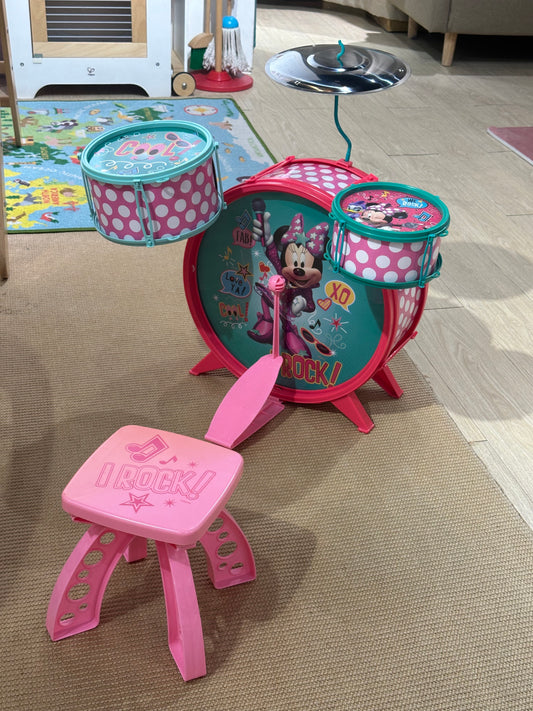 Disney Junior Minnie Mouse Jazz Drum Set with Stool(3 Credits 3個玩具代金)