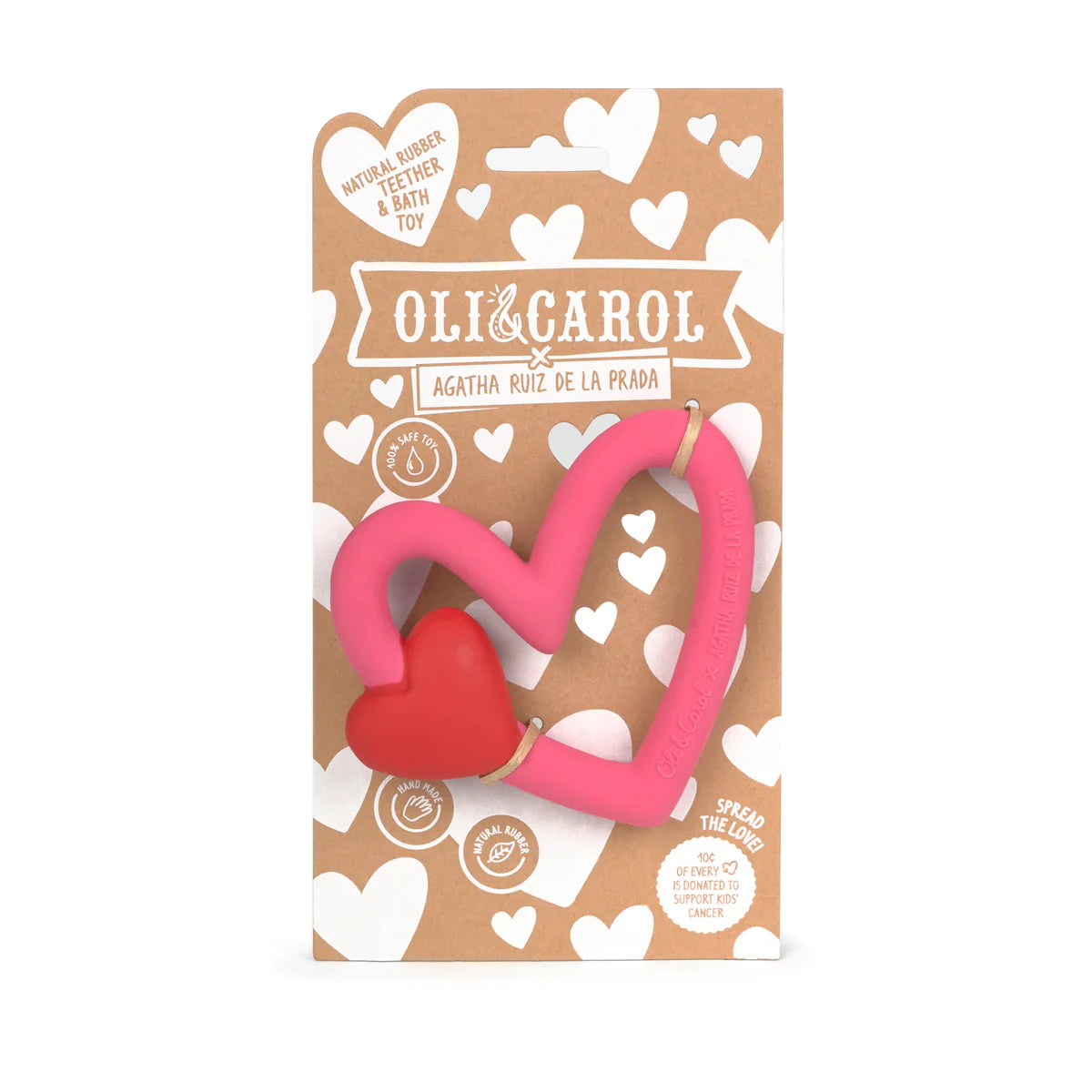 OLI &CAROL - X ARP THE HEART TEETHER (Not available for toy library)