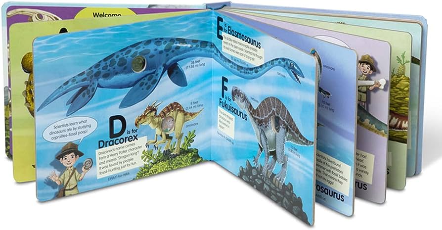 Melissa & Doug - Poke-a-Dot - Dinosaurs A to Z Board Book (2 credits 2個玩具代金)(Toy Library Only)