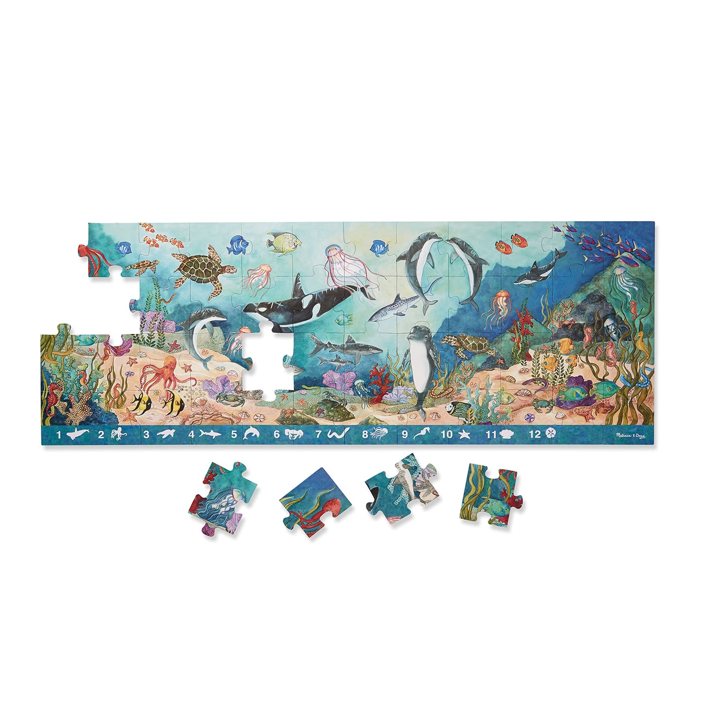 Melissa & Doug - Search and Find Beneath the Waves Floor Puzzle 48pcs (2 Credits 2個玩具代金)