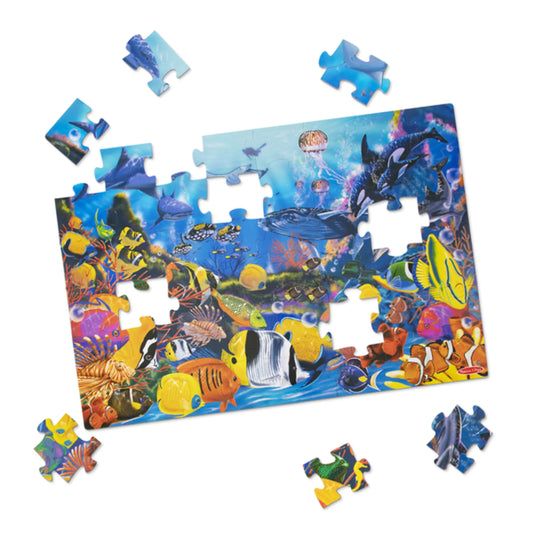 Melissa & Doug Underwater Ocean Floor Puzzle 48 pcs (2Credits 2個玩具代金)(Toy Library Only)