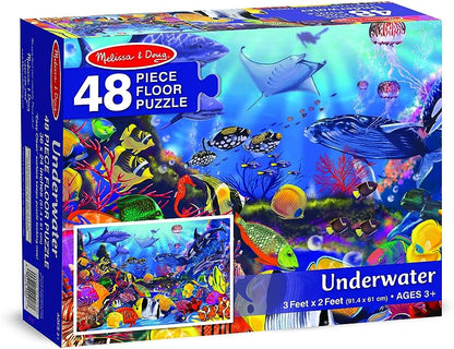 Melissa & Doug Underwater Ocean Floor Puzzle 48 pcs (2Credits 2個玩具代金)(Toy Library Only)