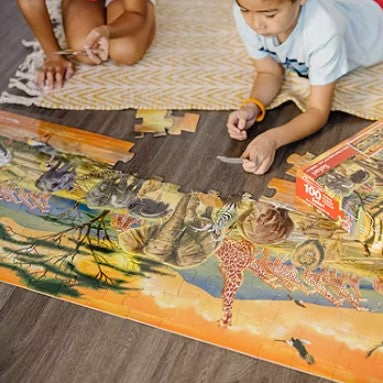 Melissa and Doug - Safari Floor Puzzles 100pcs (Not Available for toy library)