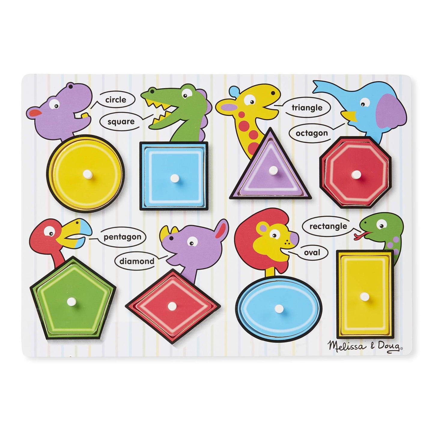 Melissa & Doug - Shapes Wooden Peg Puzzle(2 credits 2個玩具代金)(Toy Library Only)