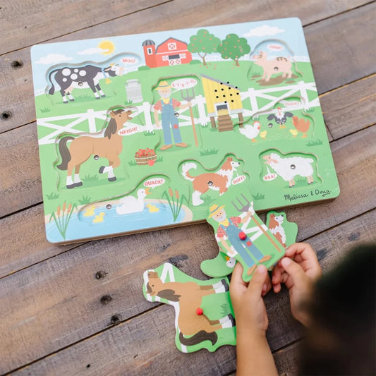 Melissa & Doug - Old MacDonald's Farm Sound Puzzle(2 credits 2個玩具代金)(Toy Library Only)