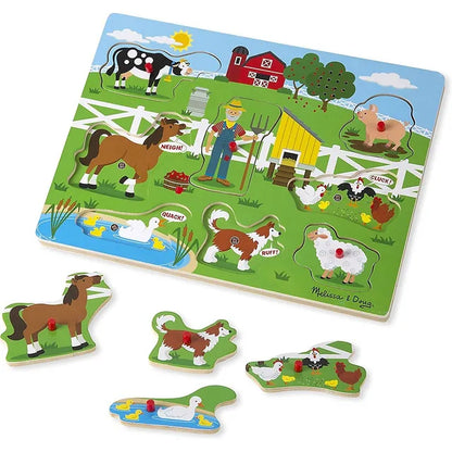 Melissa & Doug - Old MacDonald's Farm Sound Puzzle(2 credits 2個玩具代金)(Toy Library Only)