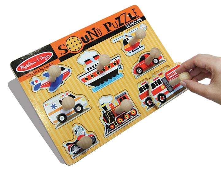 Melissa & Doug - Vehicles Sound Puzzle (2 credits 2個玩具代金)(Toy Library Only)