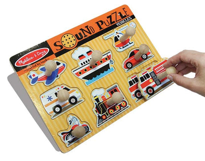 Melissa & Doug - Vehicles Sound Puzzle (2 credits 2個玩具代金)(Toy Library Only)