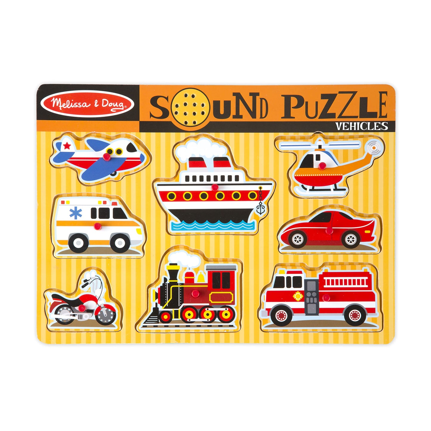 Melissa & Doug - Vehicles Sound Puzzle (2 credits 2個玩具代金)(Toy Library Only)