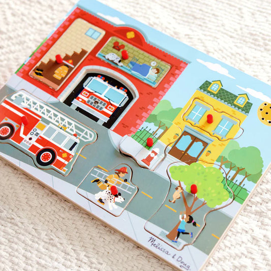 Melissa & Doug - Around the Fire Station Sound Puzzle (2 credits 2個玩具代金)(Toy Library Only)