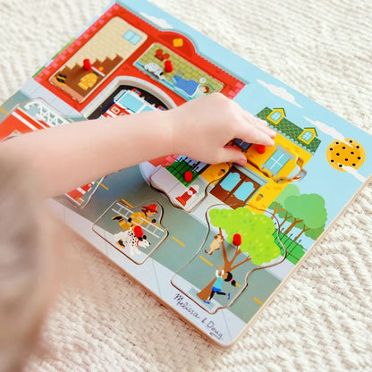 Melissa & Doug - Around the Fire Station Sound Puzzle (2 credits 2個玩具代金)(Toy Library Only)