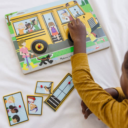 Melissa & Doug - The Wheels on the Bus Sound Puzzle (2 credits 2個玩具代金)(Toy Library Only)