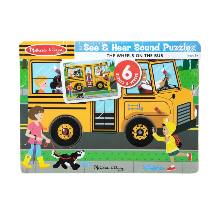 Melissa & Doug - The Wheels on the Bus Sound Puzzle (2 credits 2個玩具代金)(Toy Library Only)