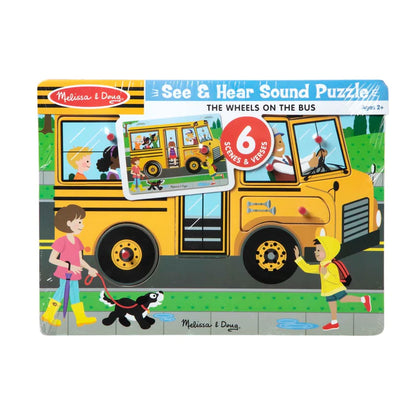 Melissa & Doug - The Wheels on the Bus Sound Puzzle (2 credits 2個玩具代金)(Toy Library Only)