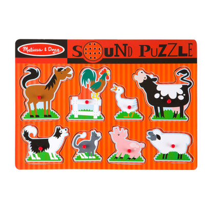 Melissa & Doug - Farm Animals Sound Puzzle (2 credits 2個玩具代金)(Toy Library Only)