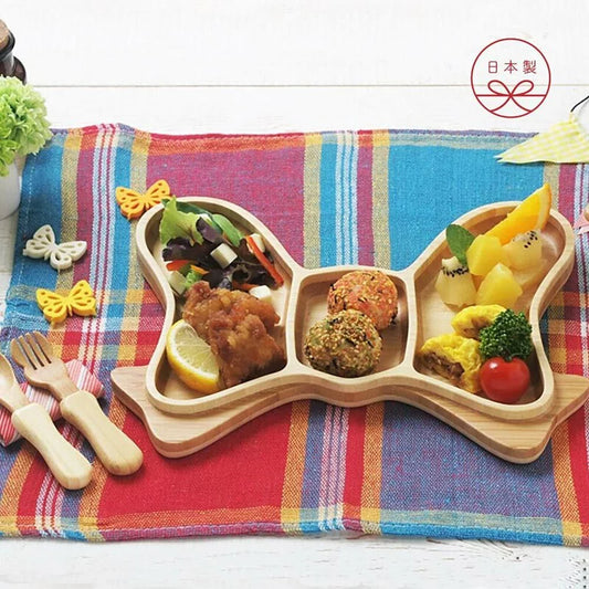 agney-孟宗竹餐盤組 -蝴蝶結(附S湯叉) (not available for Toy  library)
